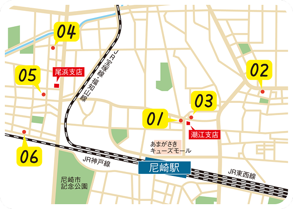 JR尼崎周辺地図