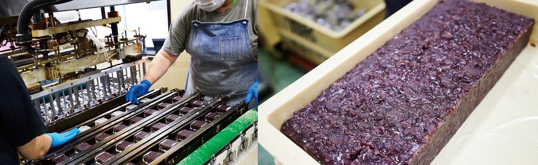 戎金鍔(えびすきんつば)を製造する職人