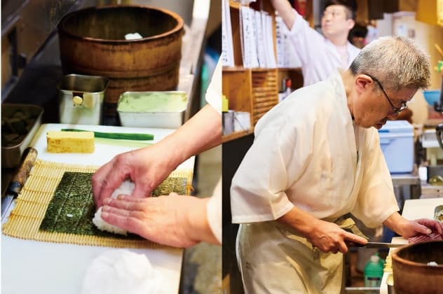 料理する職人