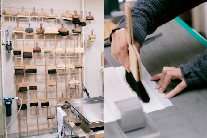 作業するスタッフ