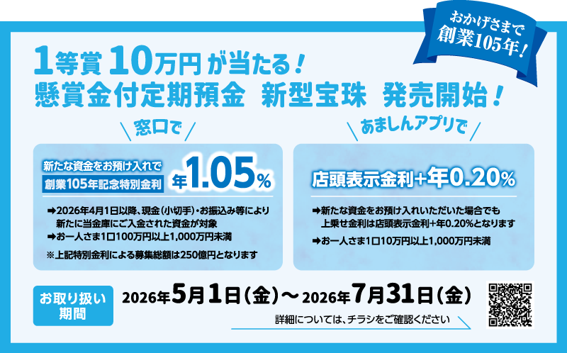 懸賞金付定期預金 新型宝珠 内容